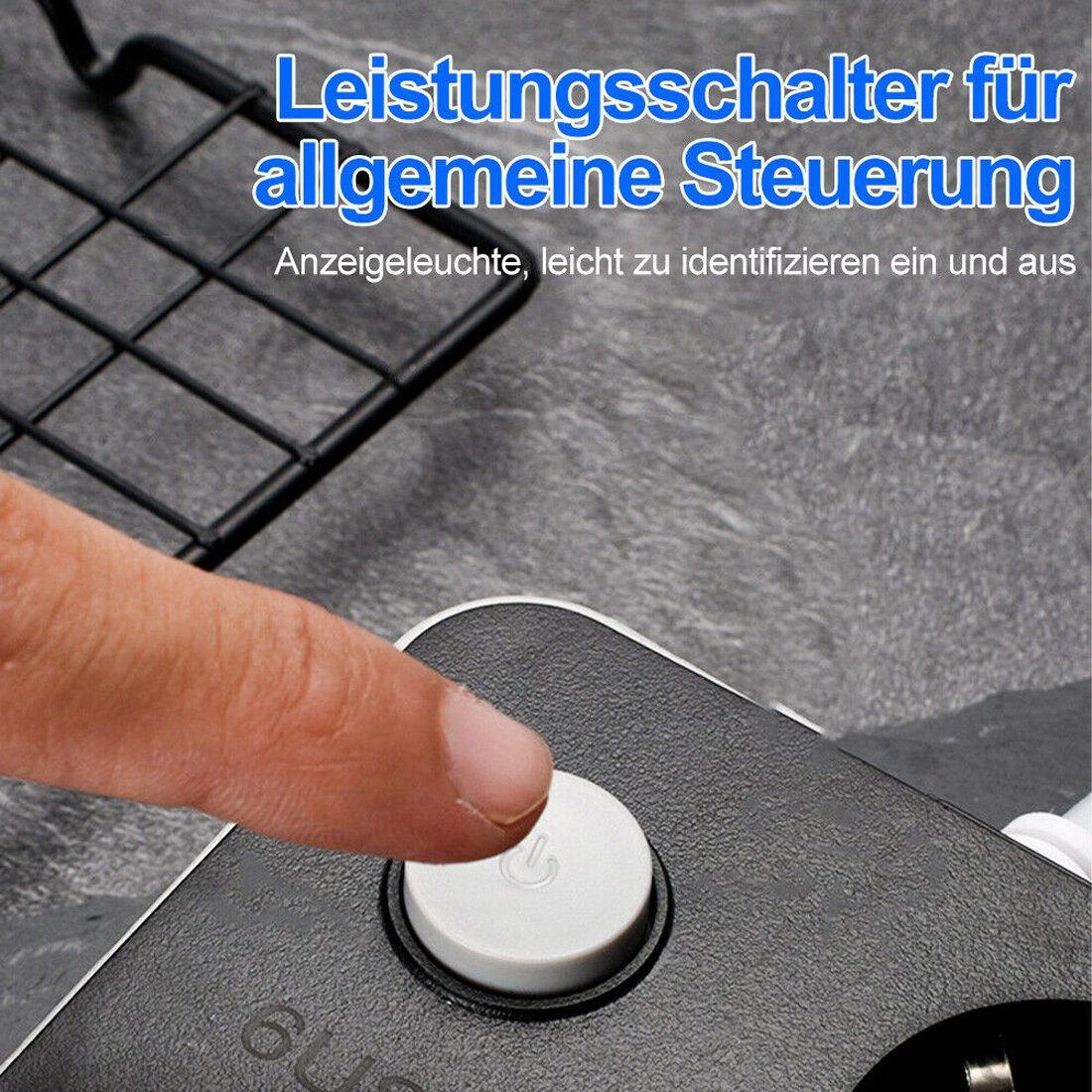 Bolwins A66D Mehrfachsteckdose Steckdosenleiste Steckdose +6x USB Ladegerät Mehrfachsteckdose