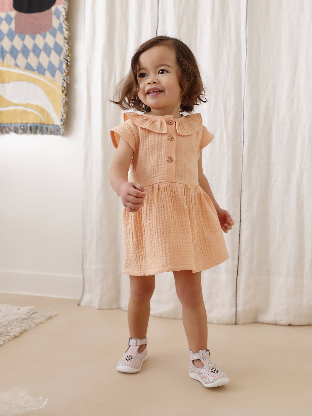 Vertbaudet Mädchen Baby Kleid - grün