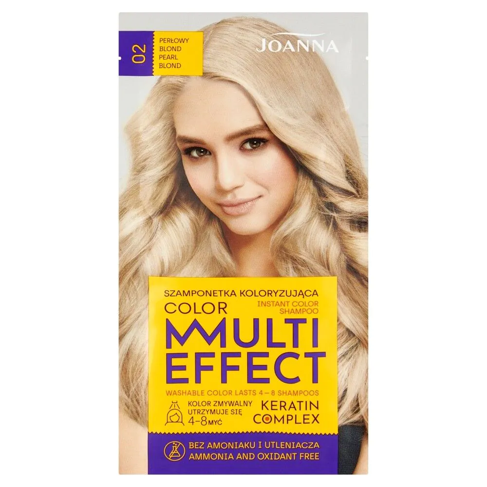 Joanna Multi Effect Color 02 Pearl Blonde dažomasis šampūnas