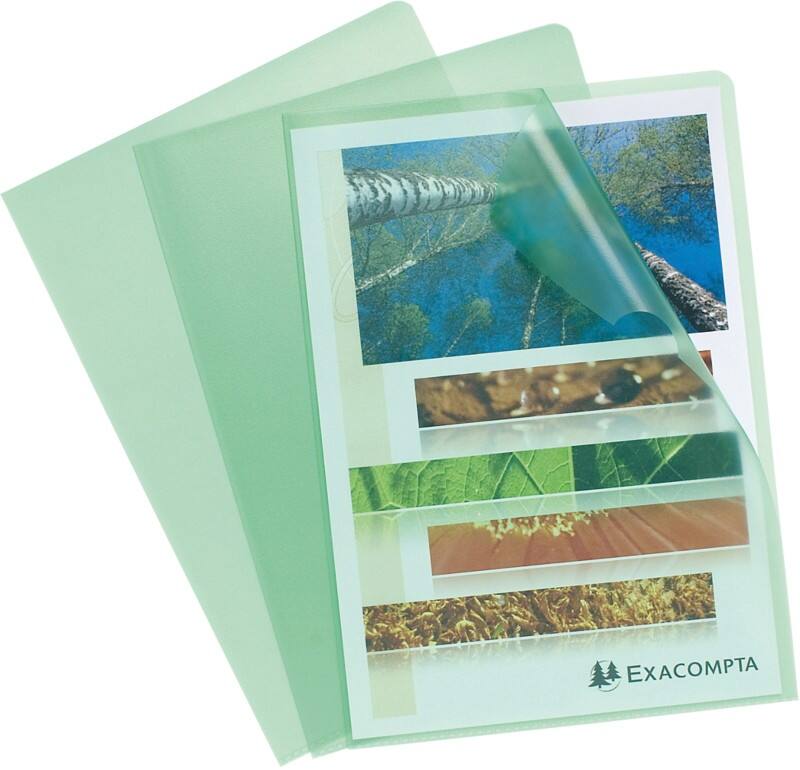 Exacompta Klarsichthülle 56113E DIN A4 PP (Polypropylen) Grün 100 Stück