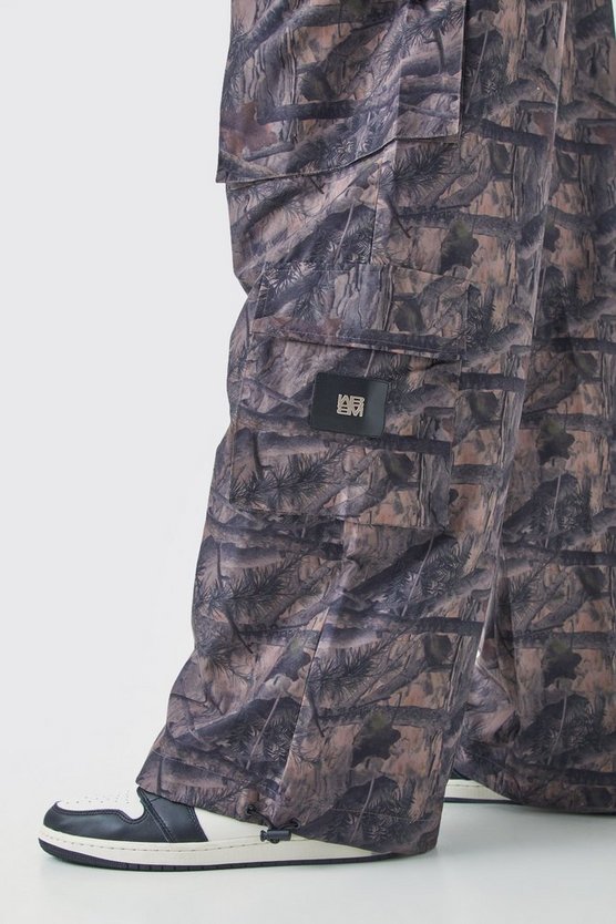 Tall Camouflage Cargo-Hose mit elastischem Bund