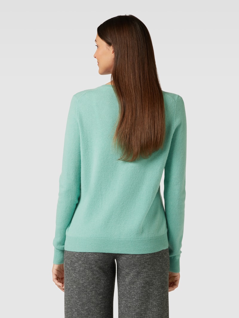Strickjacke aus Kaschmir mit Knopfleiste in schilf