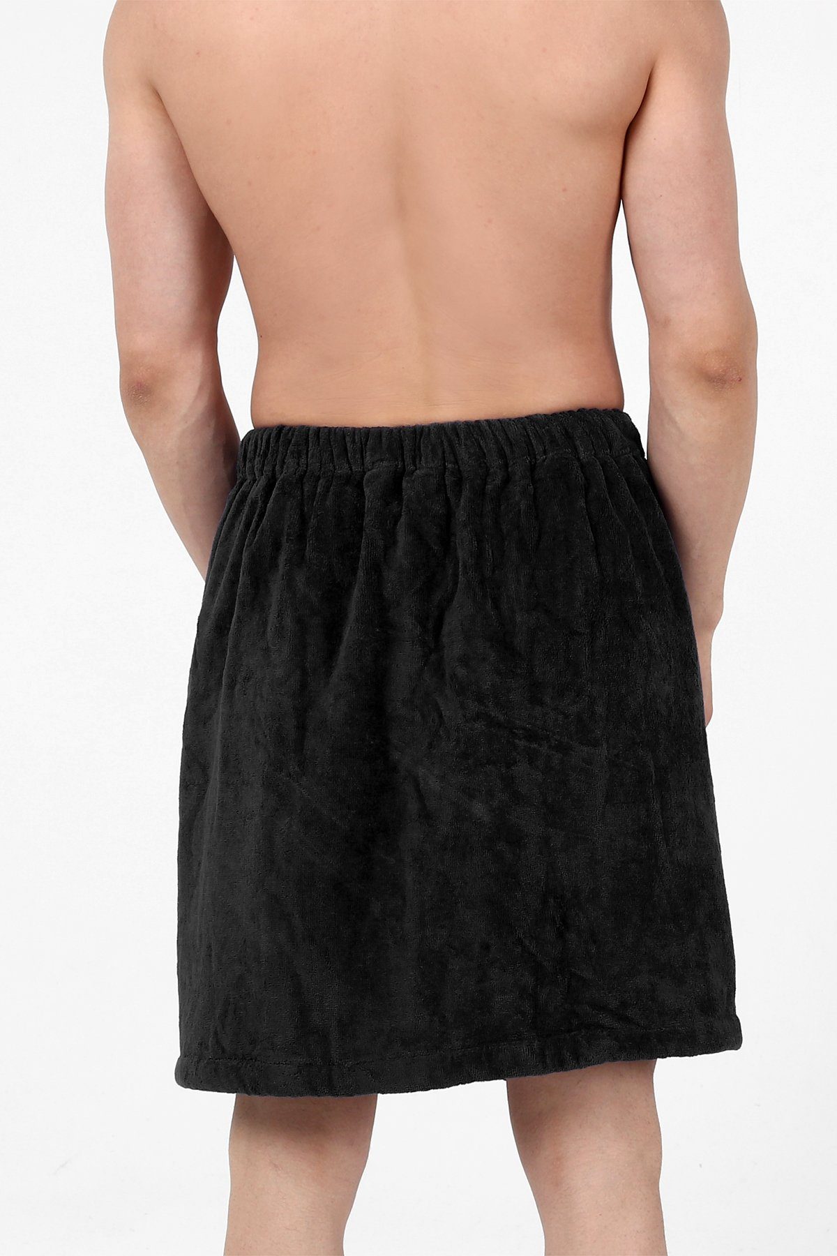 NoblesBox Saunatuch Herren Saunakilt, Baumwolle (1-St), Modern Bademantel, Mit Klettverschluss