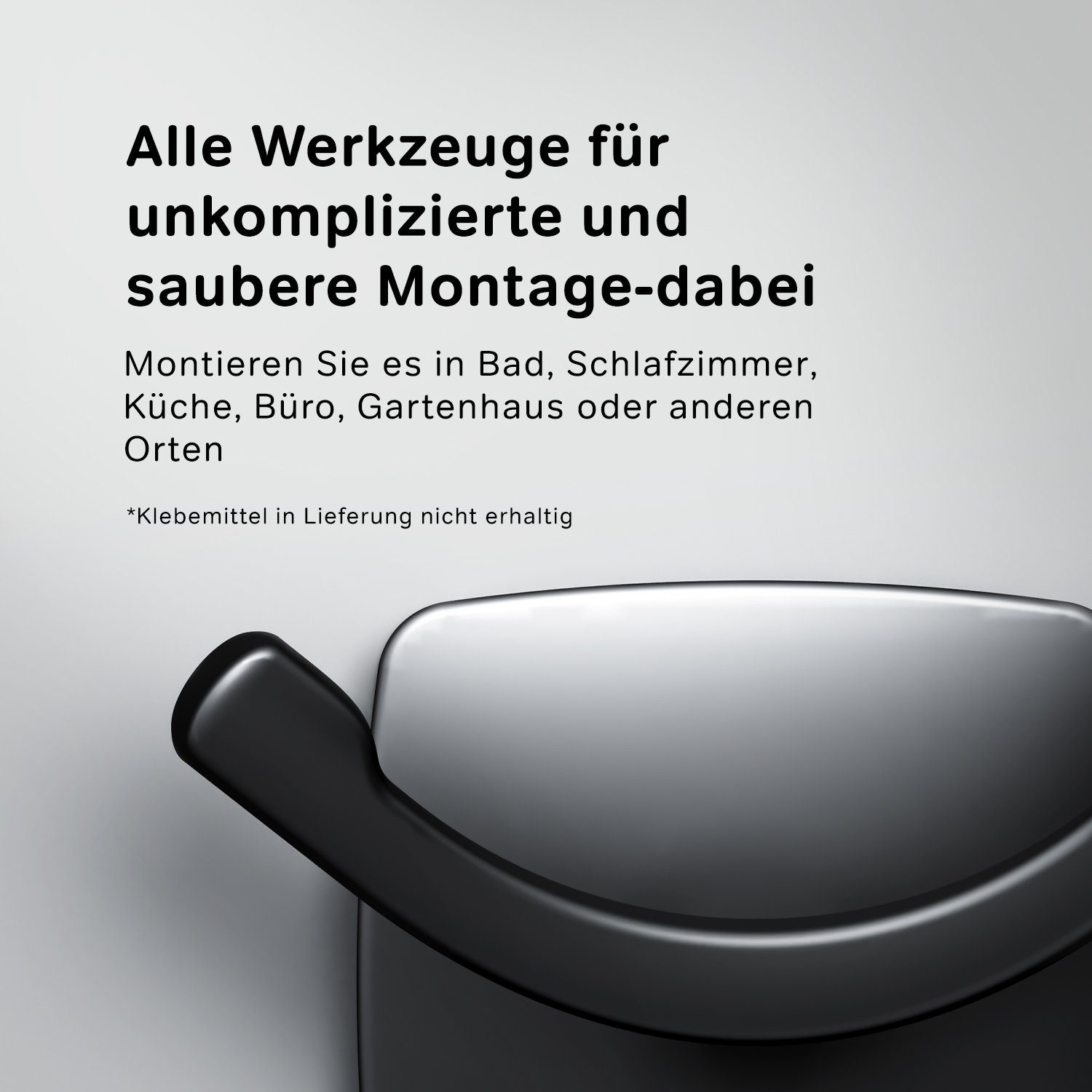 AM.PM Wandhaken Gem, Badezimmer, Küche, Dusche, (Ein Doppelhaken / Hakensatz), besteht aus hochwertigem Stahl, der Rost und Korrosion widersteht
