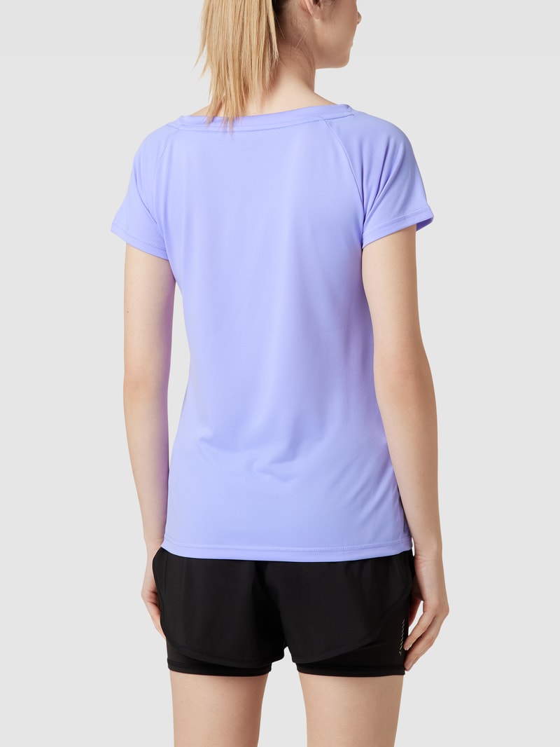 T-Shirt mit Label-Print in hellblau