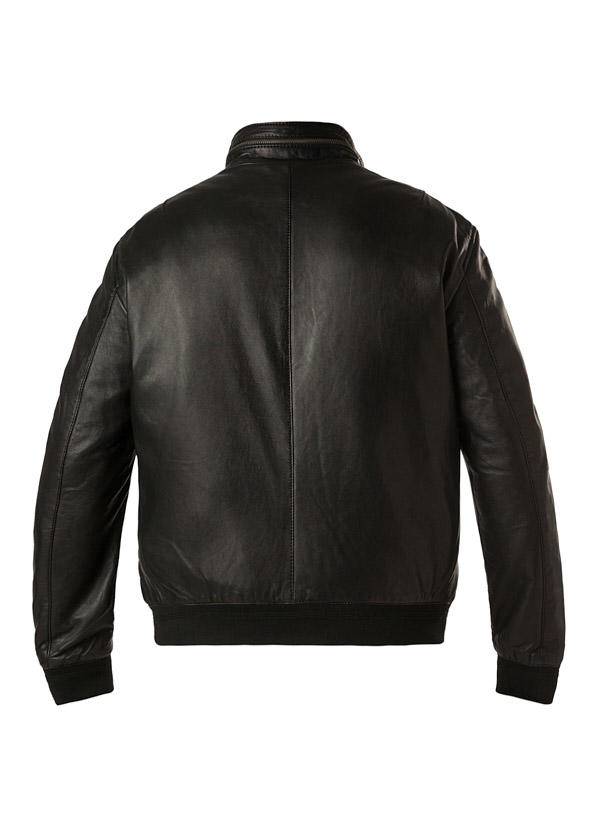 bugatti, 2-in1-Lederjacke, Lammnappa, schwarz