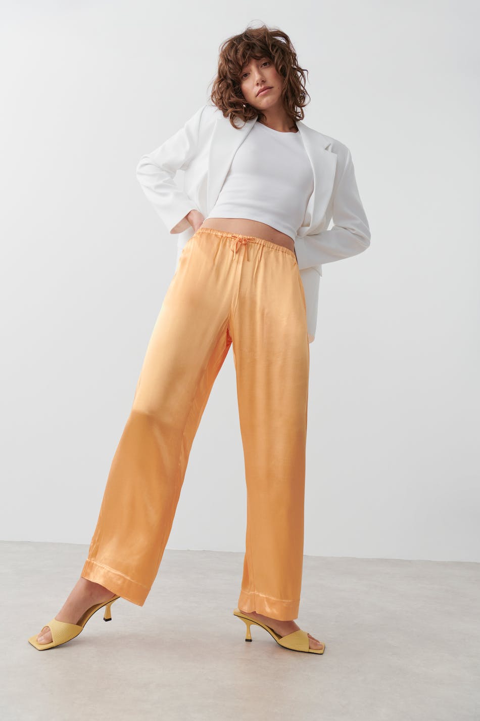 Satin trousers