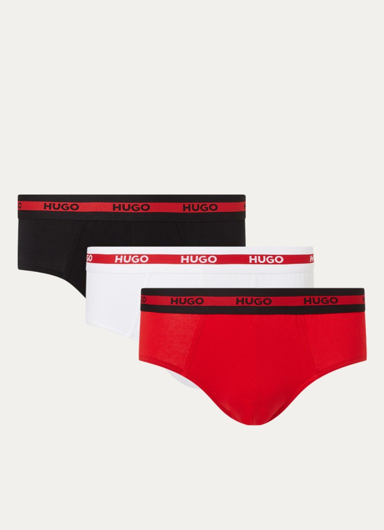 Slips HUGO BOSS avec bande logotée, lot de 3