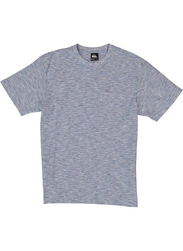 Quiksilver, T-Shirt, Bio Baumwolle, dunkelblau-blau gestreift