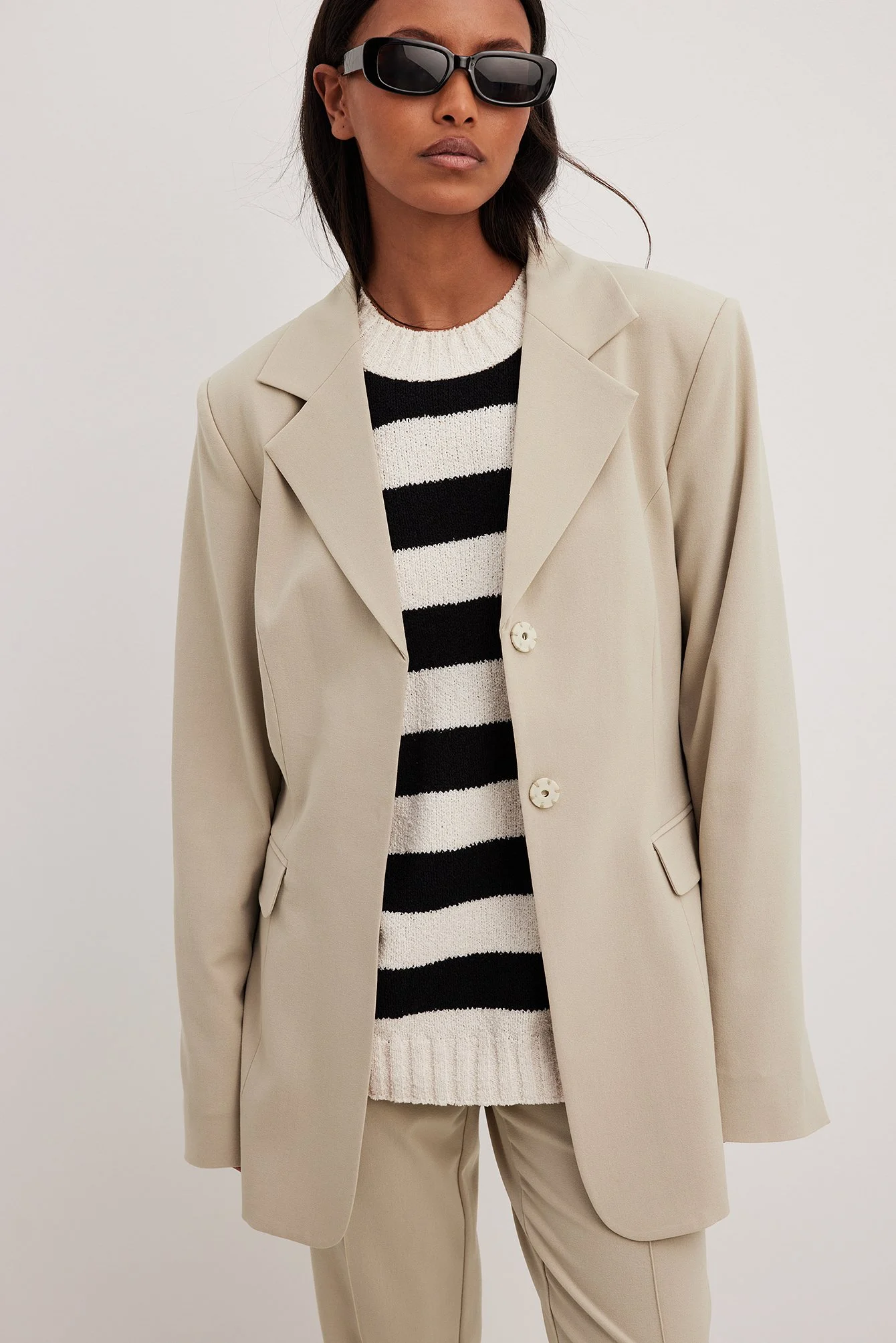 Taillierter Blazer mit kleinem Revers