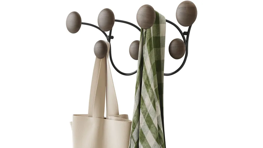 umbra Dotsy Wandgarderobe Walnussschwarz