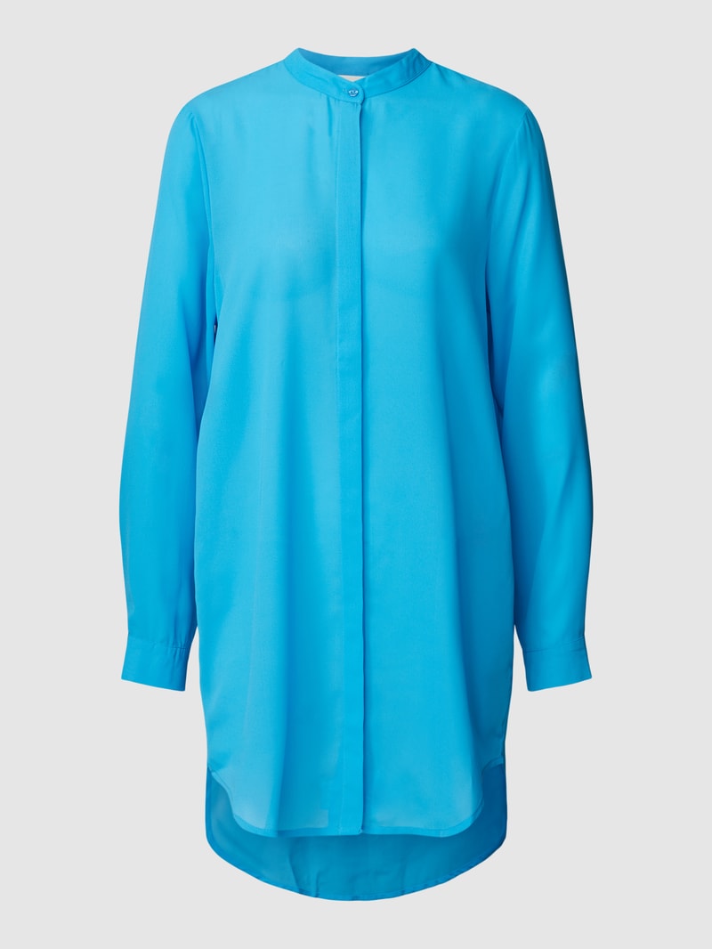 Longbluse mit Stehkragen Modell 'IHCellani' in blau