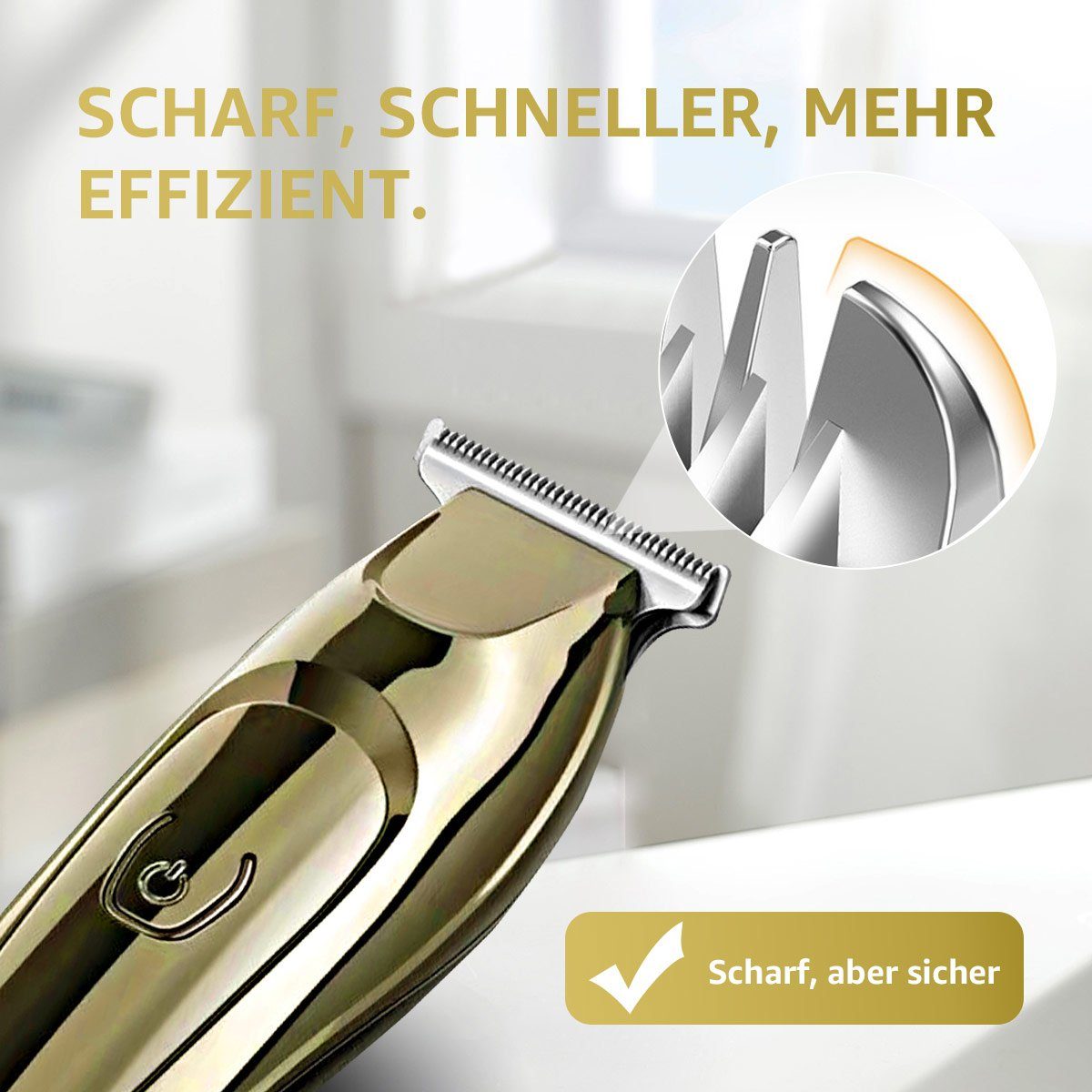 LifeImpree Haarschneider Profi Haarschneidemaschine, 0 Pitch Design