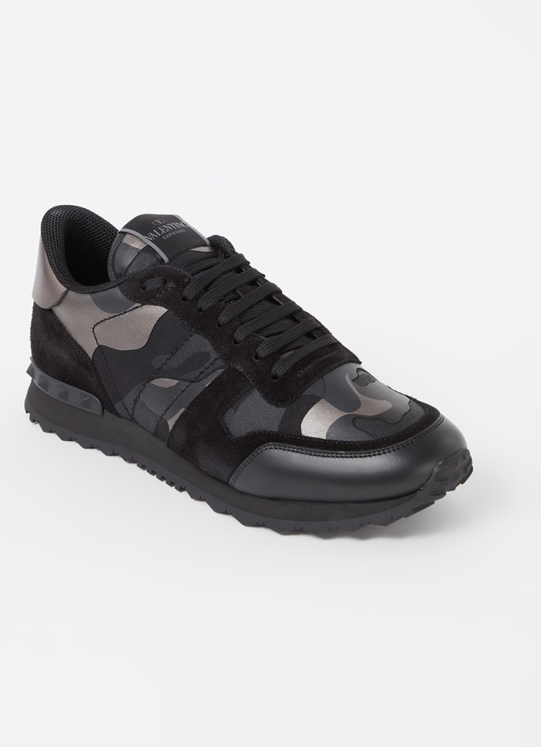 Valentino Garavani bőr Rockrunner cipő velúr részletekkel