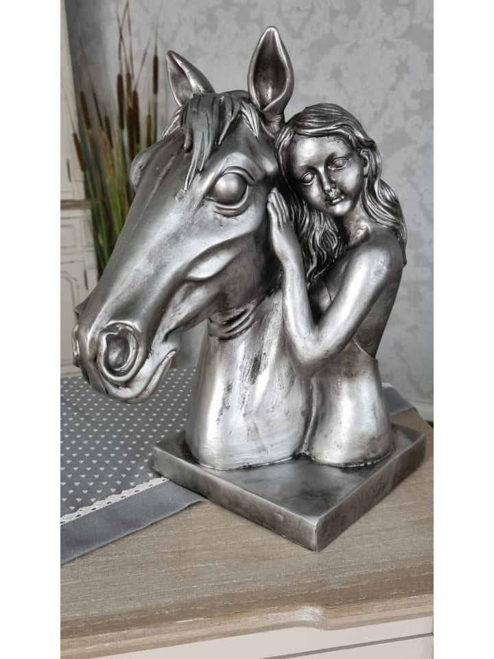 Ambiente Haus Pferdekopf mit Mädchen 32cm günstig kaufen onesize