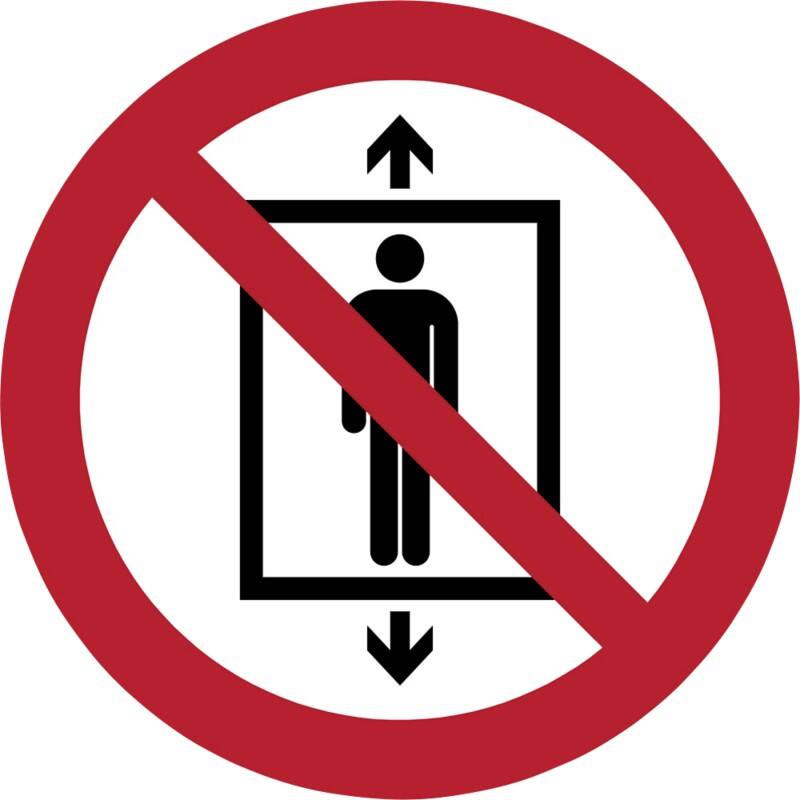 Djois Warnschild Personenbeförderung verboten Klebstoff, einschraubbar PP (Polypropylen) 30 (B) x 0,14 (H) cm 3 Stück