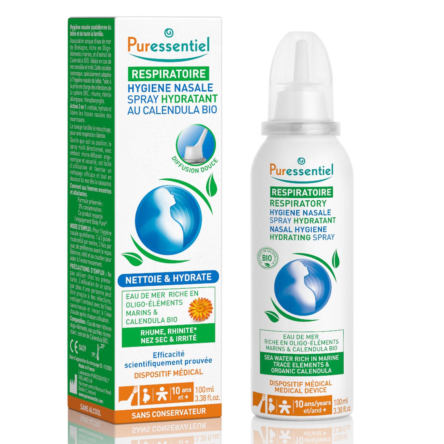 Puressentiel Respiratoire Spray Hygiène Nasale Hydratant - 100 ml
