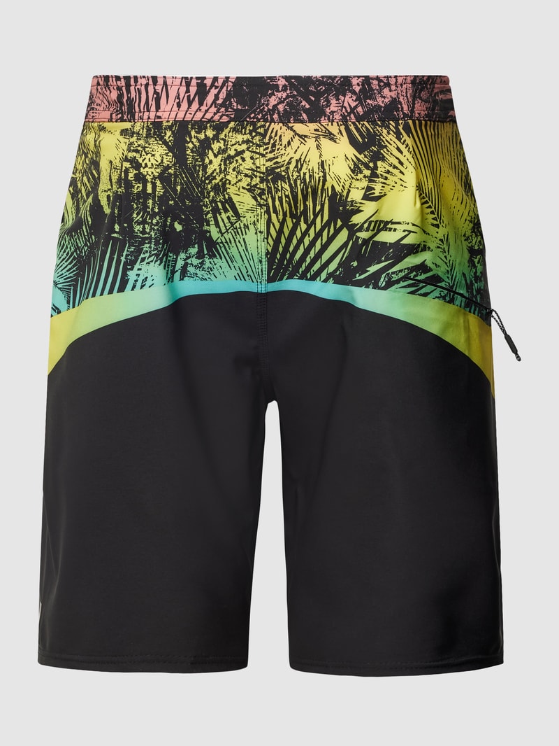 Badehose mit Label-Detail Modell 'HYPERFREAK' in schwarz