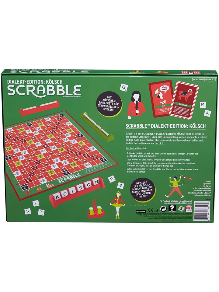 Mattel Scrabble - Dialekt-Edition: Kölsch in mehrfarbig günstig kaufen onesize
