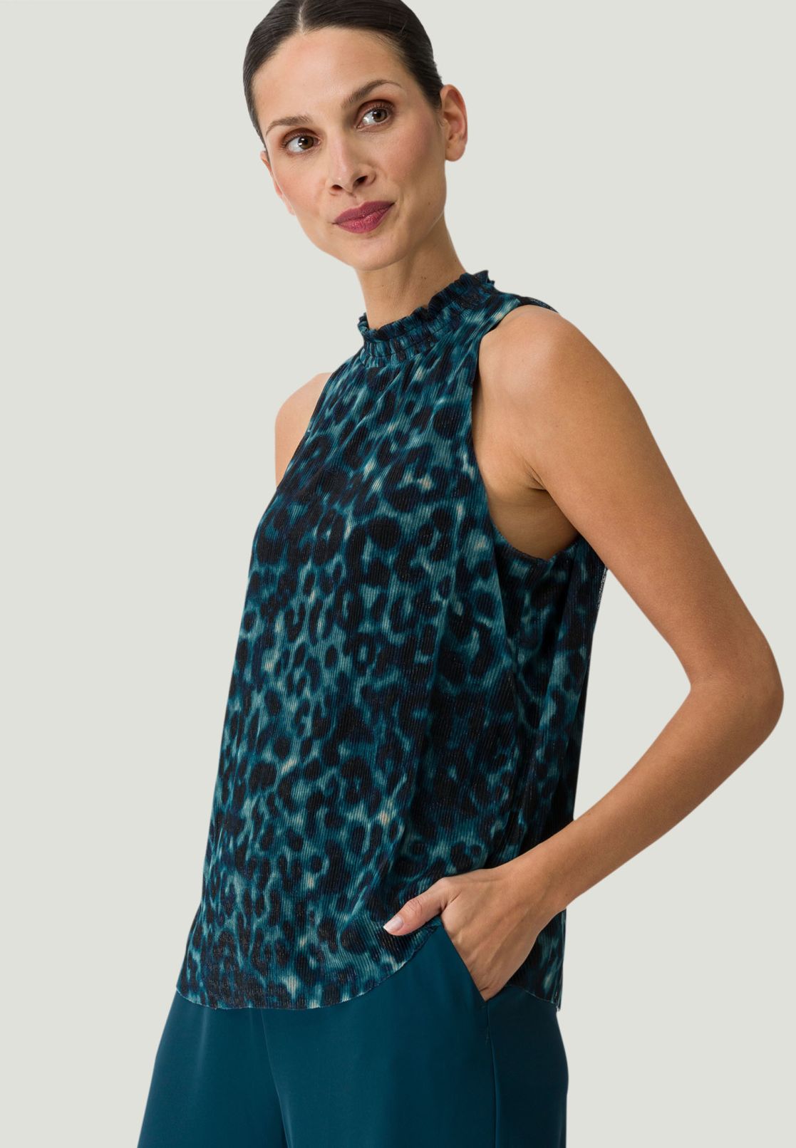 Blusentop mit Leoprint