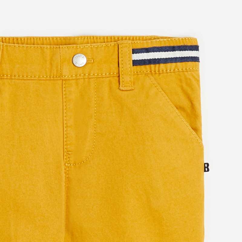 Pantalon coton taille élastiquée jaune bébé garçon