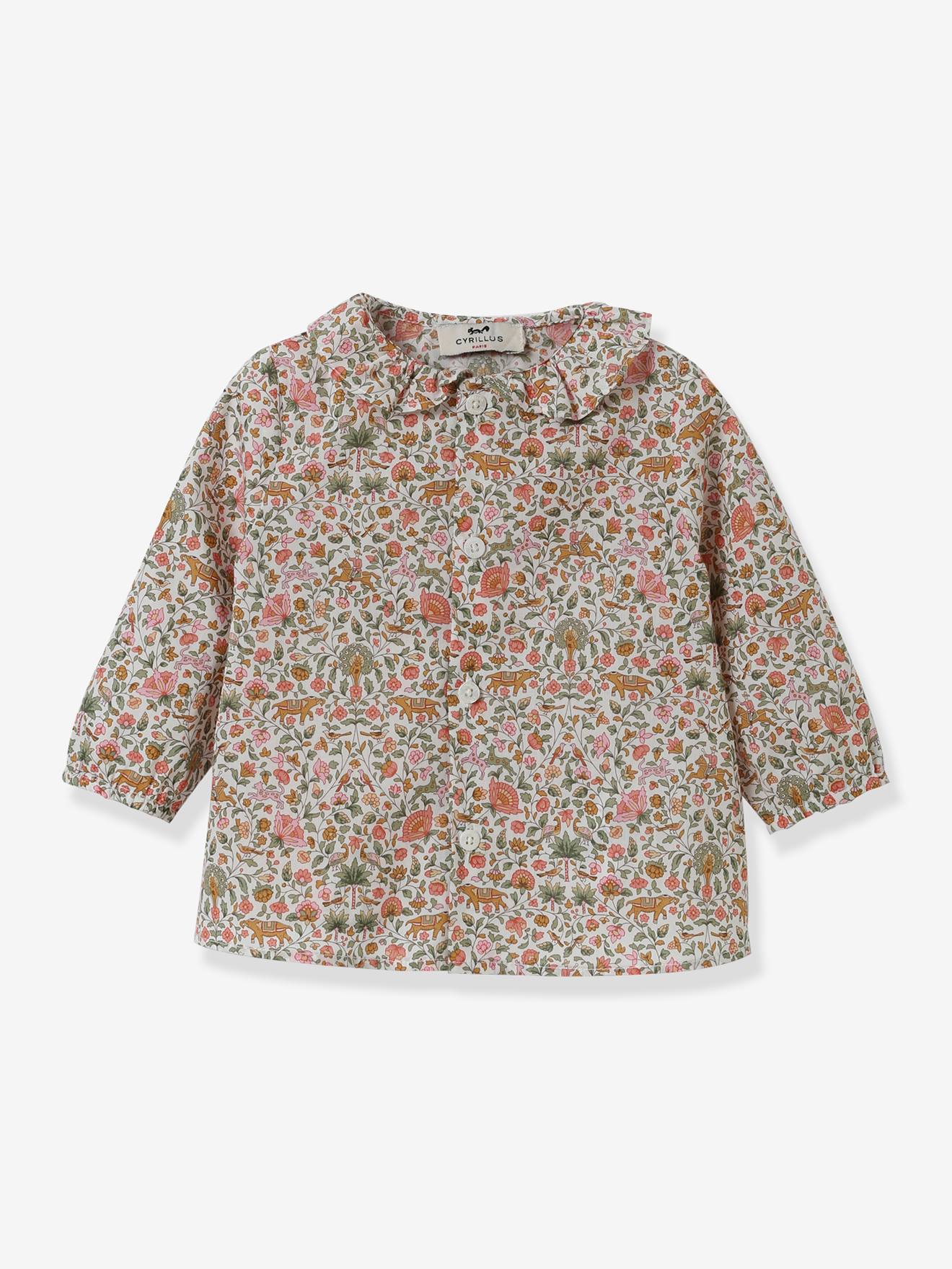 Blouse bébé CYRILLUS en tissu Liberty® vert imprimé