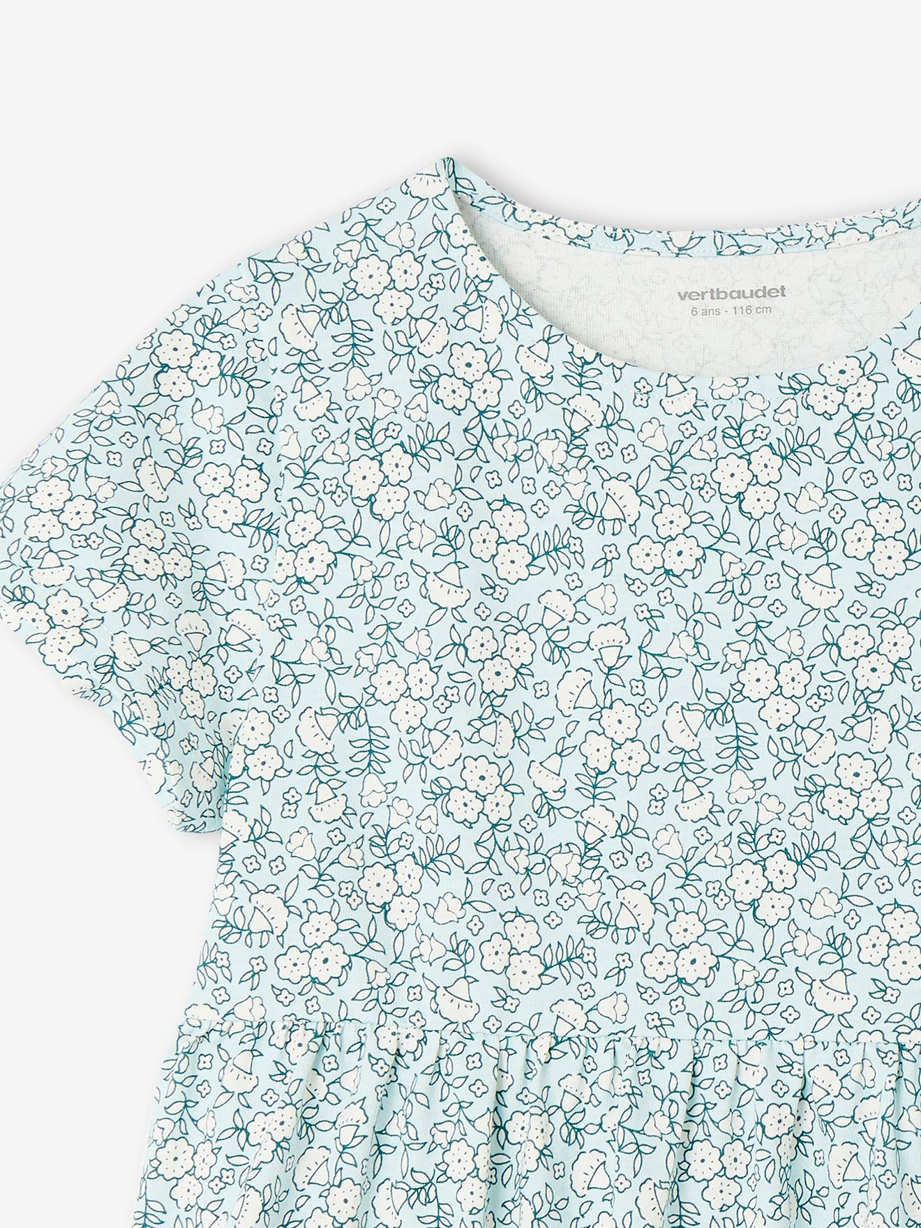 Vertbaudet Mädchen-Set: Kleid & Sweatjacke Oeko-Tex - smaragdgrün