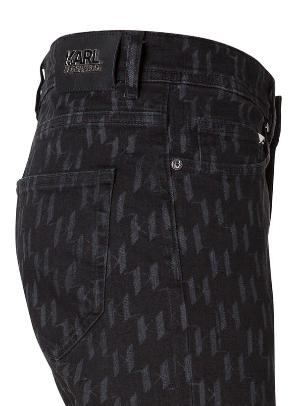 KARL LAGERFELD, Jeans, Regular Fit, Baumwoll-Stretch, schwarz