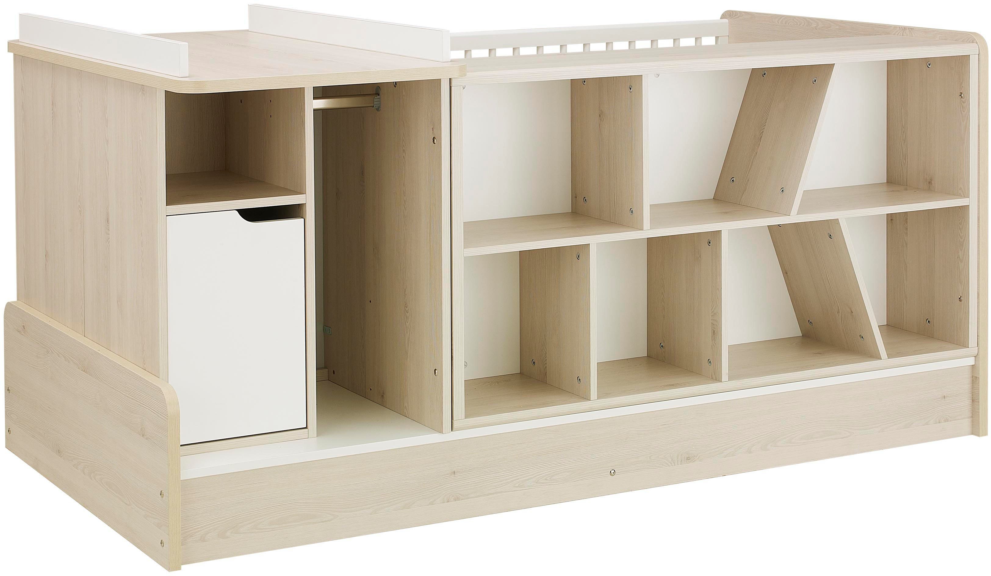 Galipette Bettanlage Sasha, (5-St), bestehend aus Bett, Regal, Kommode, Schreibtisch & Ablage