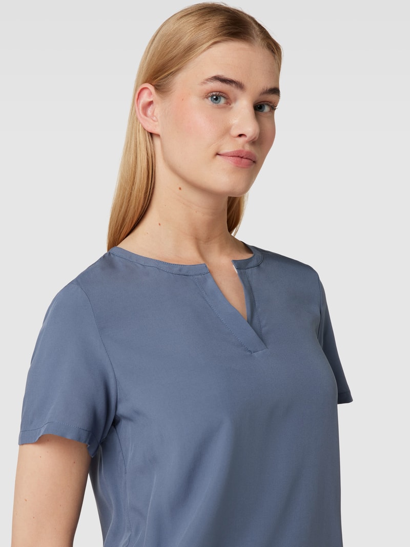 Blusenshirt mit V-Ausschnitt in graphit