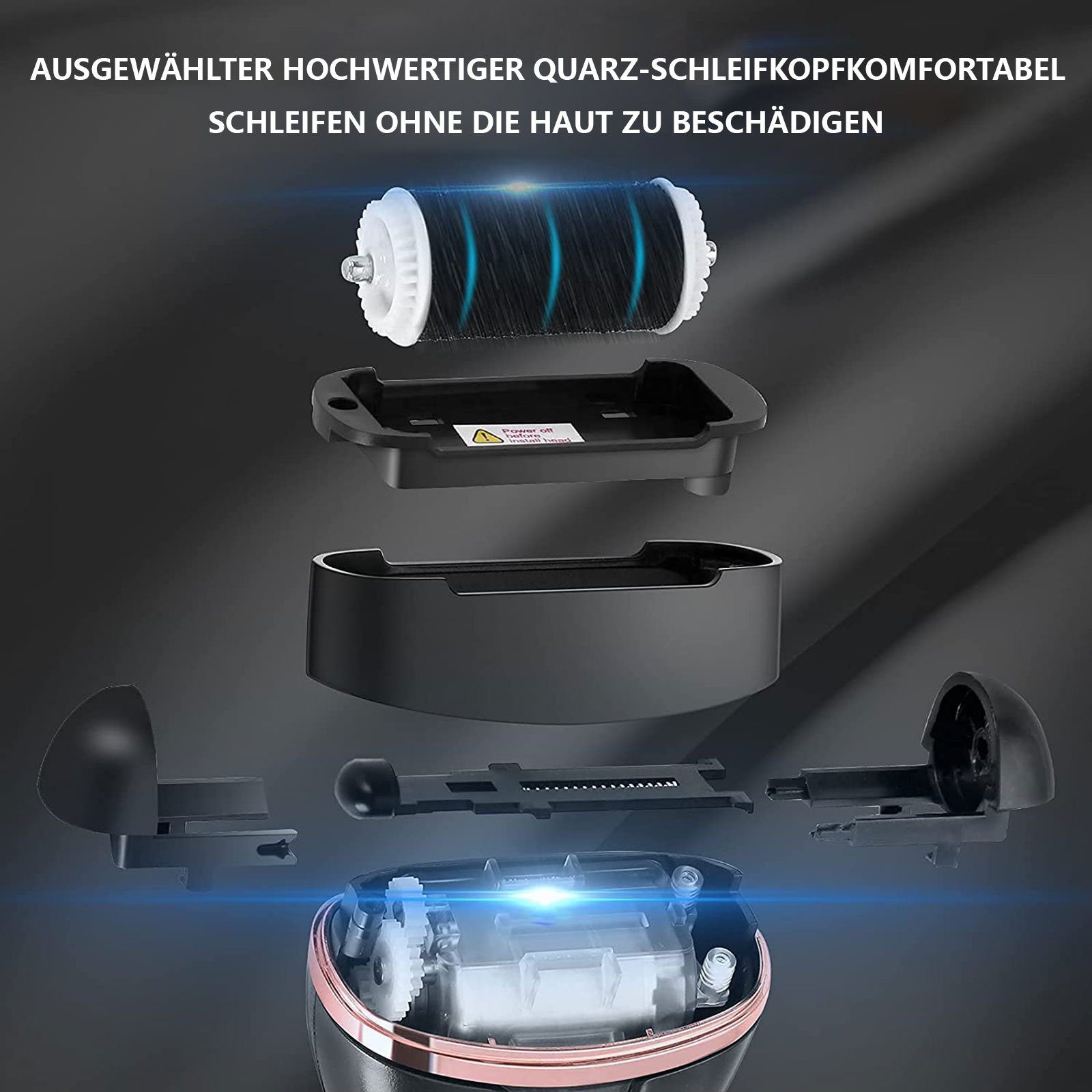 iceagle Elektrischer Hornhautentferner Hornhautentferner Elektrisch mit Ersatzrollen Hornhaut Entfernen