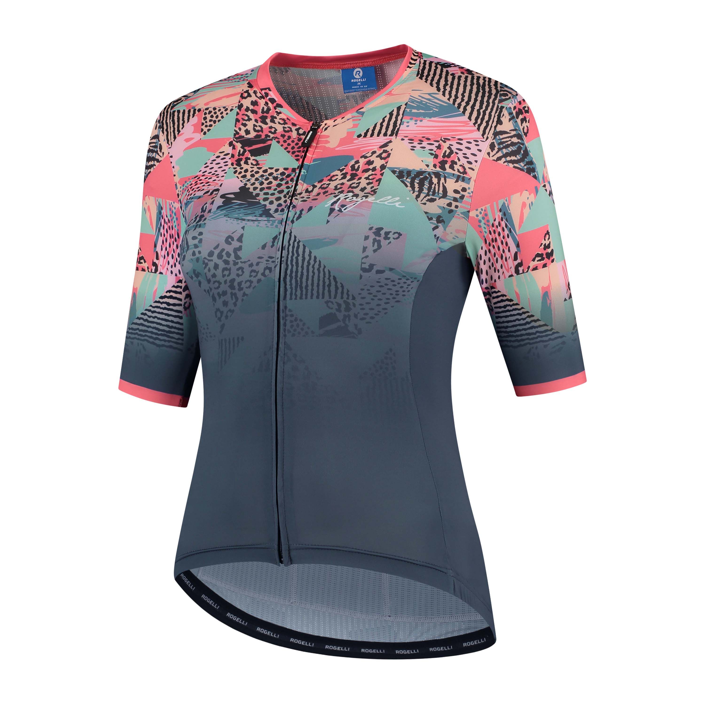 Rogelli Animal Blau/Koralle Damen Radtrikot Kurzarm