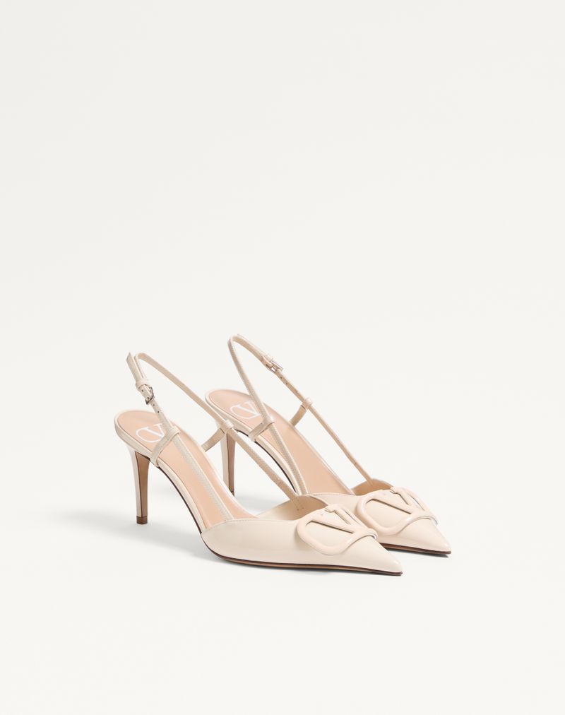 VLogo Signature Patent Slingback Pump 80mm