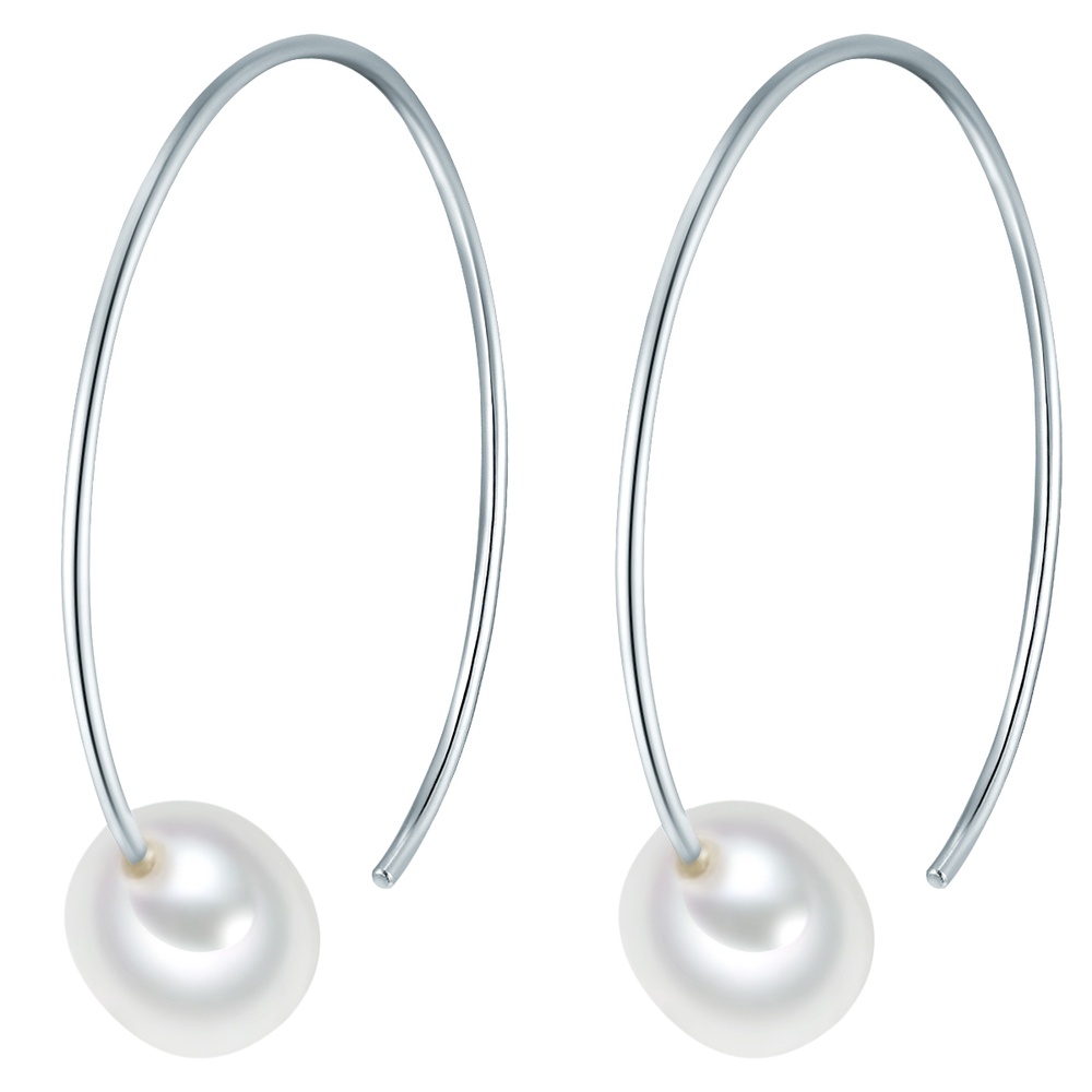 Valero Pearls Boucles d'oreille en perle Argent sterling Perle de culture d'eau douce en Argent Boucles d'oreilles