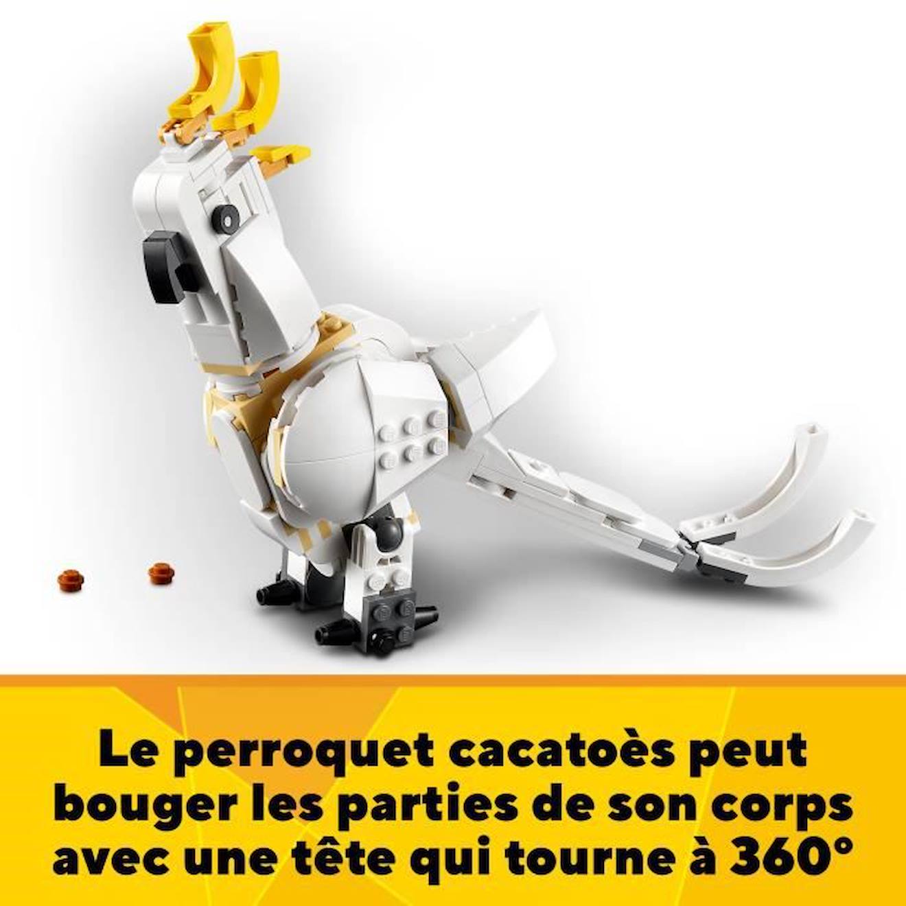 LEGO Creator 3-en-1 31133 Le Lapin Blanc, avec des Figurines Animaux Poissons, Phoques et Perroquets blanc