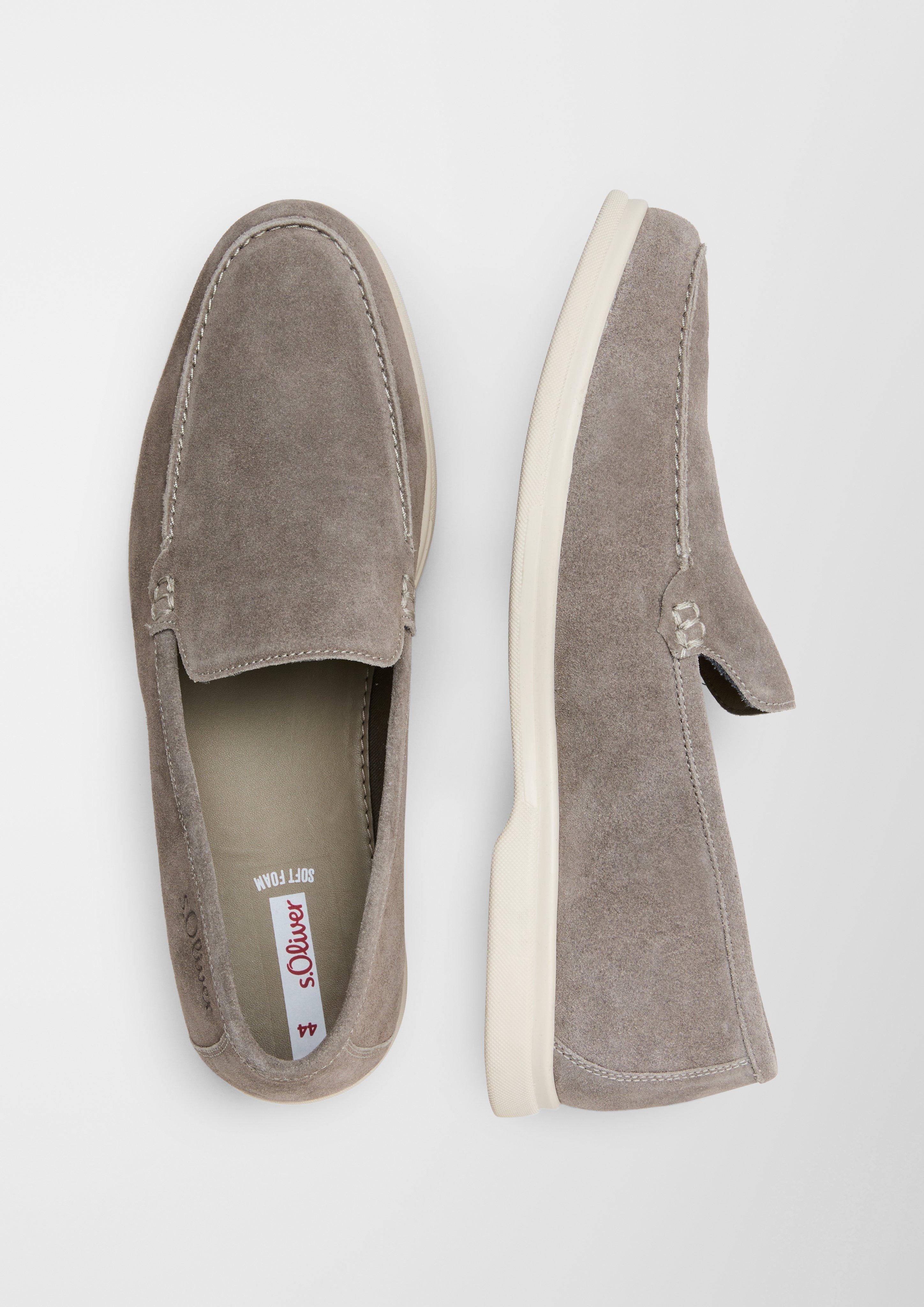 Velours-Slipper mit Ziernaht  102.301.107.14606-200