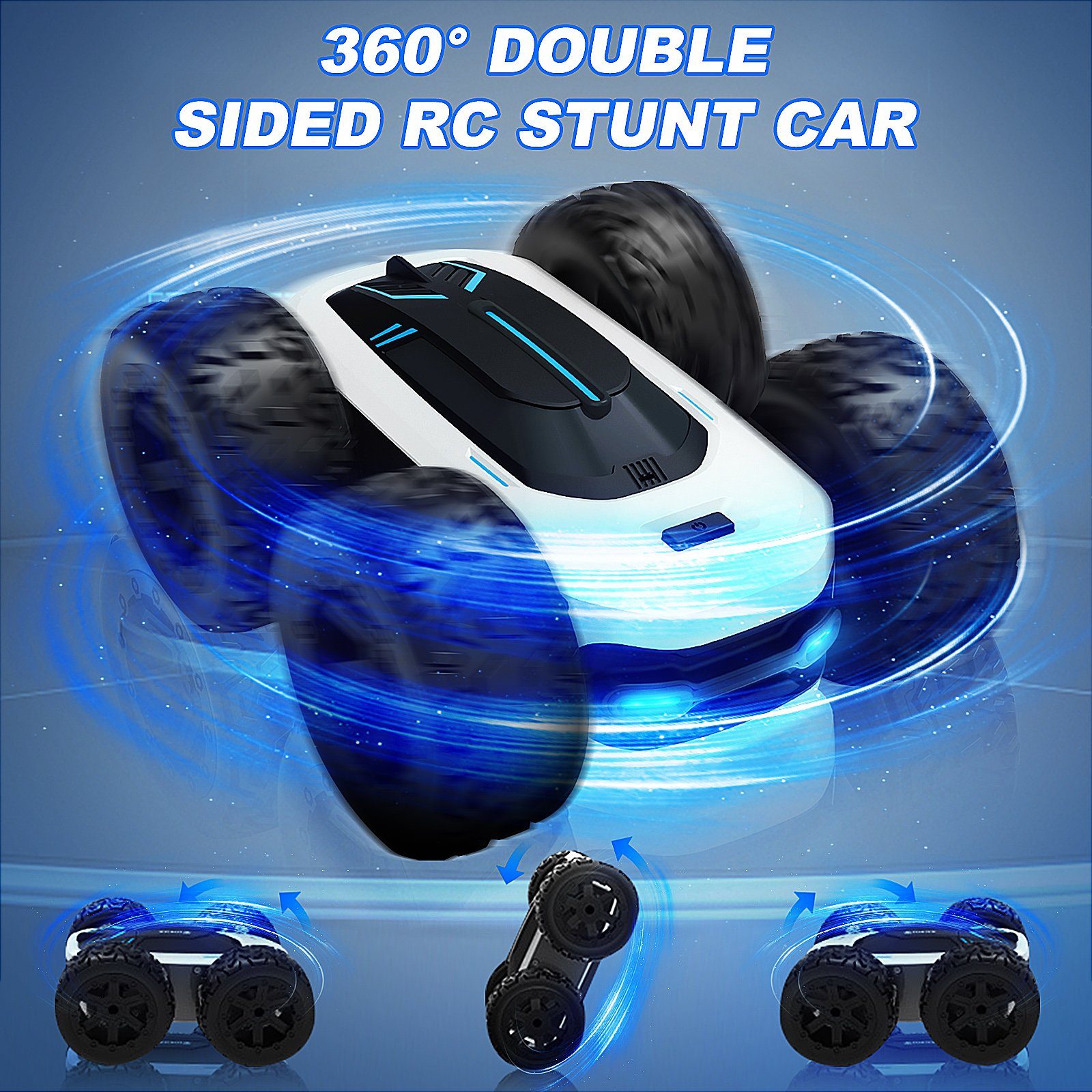 Eachine RC-Auto EC07/EC10 (Mini RC Auto Stunt Auto RC-Spielzeug), Einzigartige Gummimischung welche Gripp in jedem Gelände ermöglicht