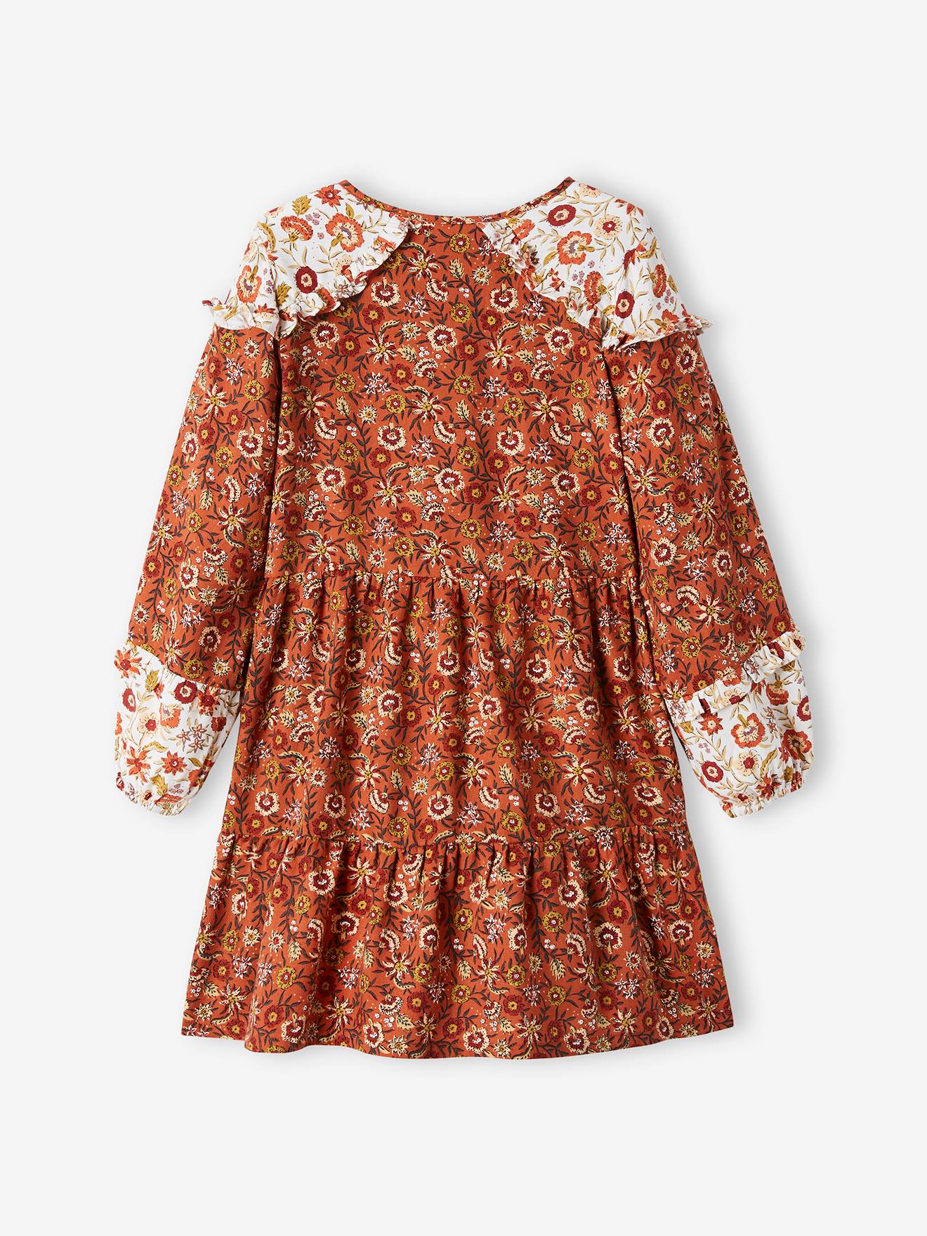 Robe patchwork Gipsy fille chamois imprimé