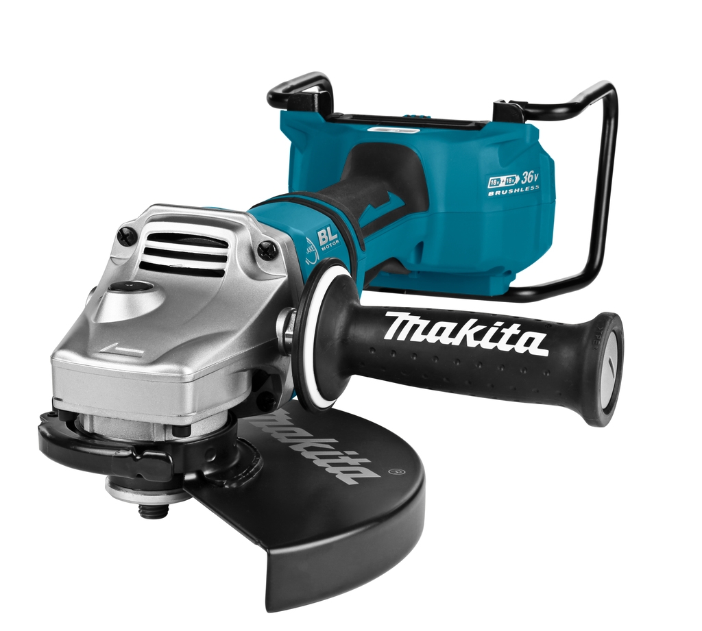 Makita DGA901ZKU1 Polizor unghiular 2 x 18V 230 mm cu transmițător AWS, fără baterii și încărcător
