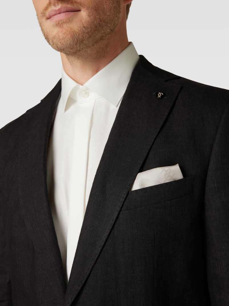 2-Knopf-Sakko mit Label-Detail Modell 'Sander' in schwarz