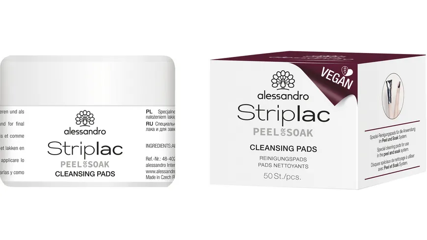alessandro Striplac Peel or Soak Reinigungspads