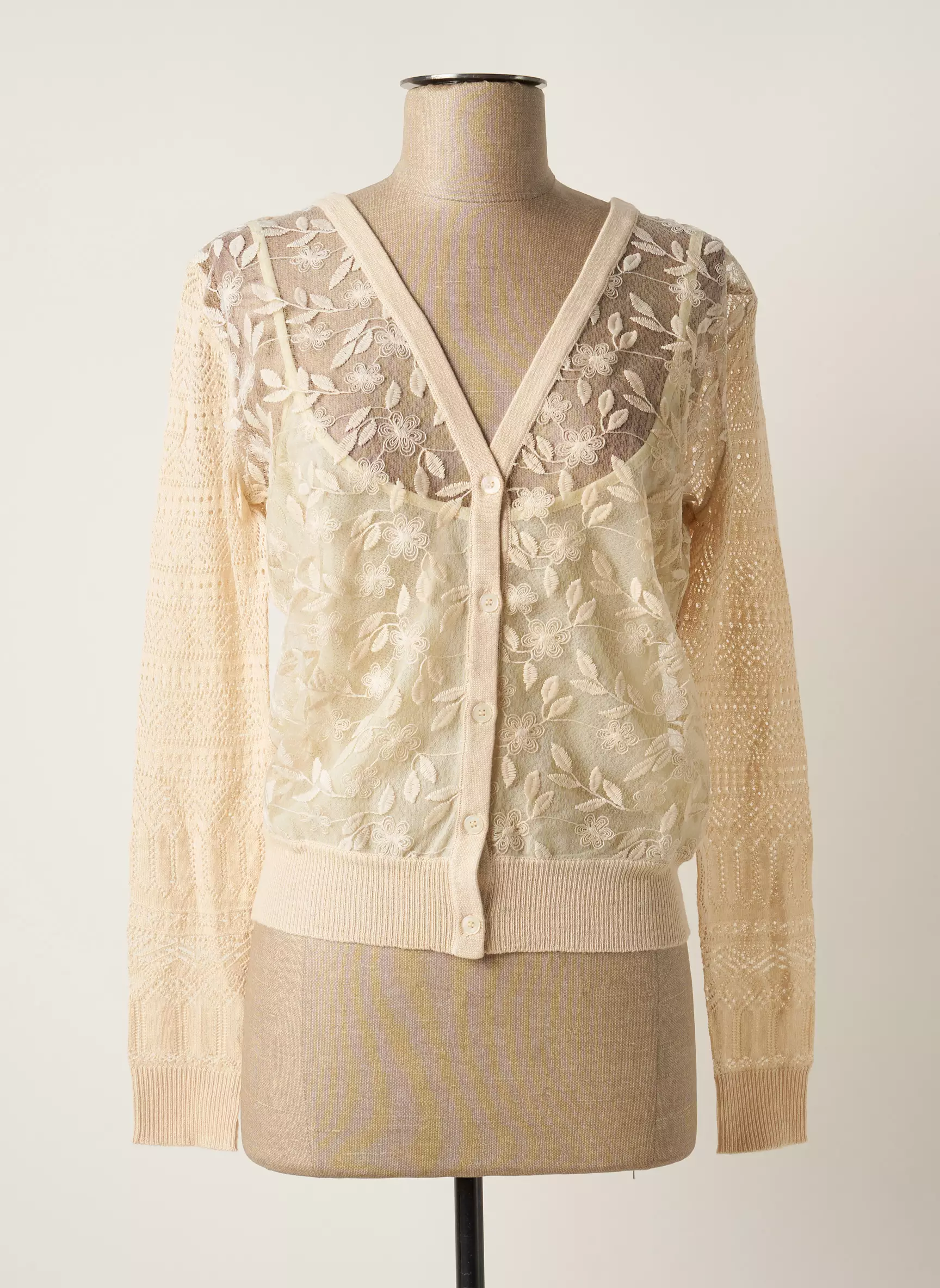 Paul Brial Cardigans Femme couleur beige