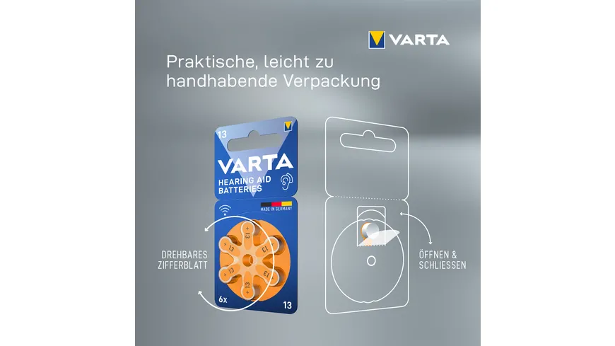 VARTA Hearing Aid Batteries 13 Blister 6er