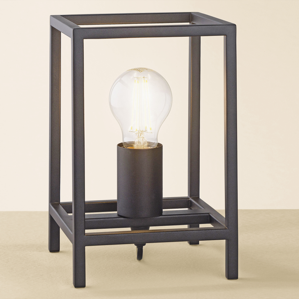Tischleuchte Hamper Metall schwarz