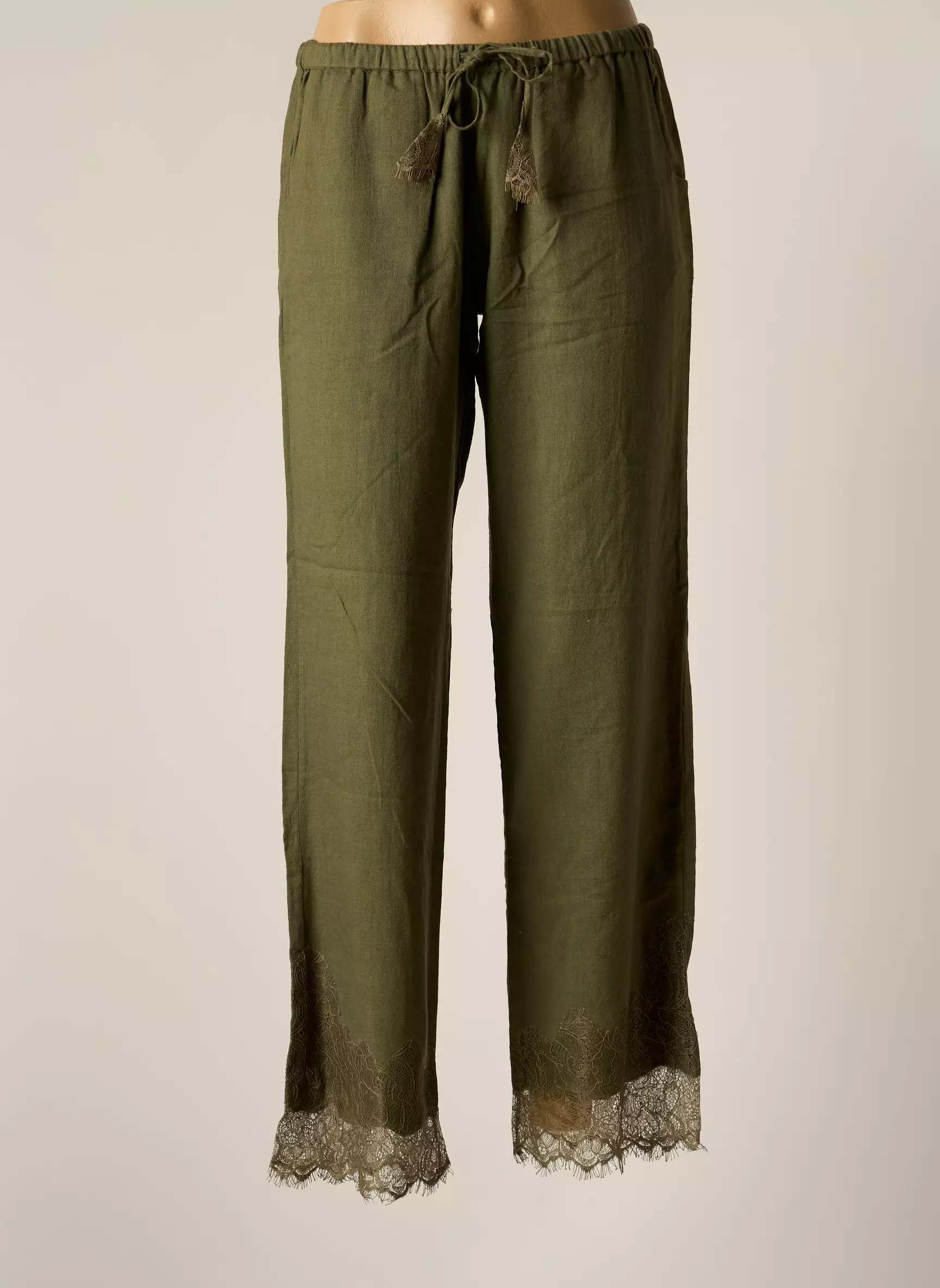 By Sophie Pantalons Droits Femme couleur vert