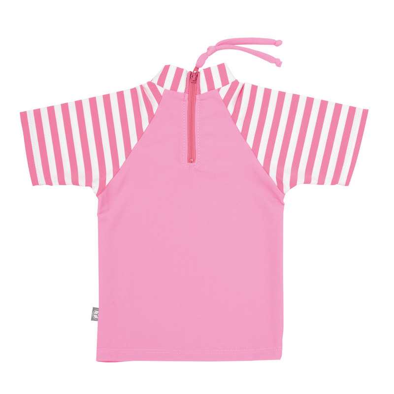 T-shirt anti-UV rayé rose 12 mois