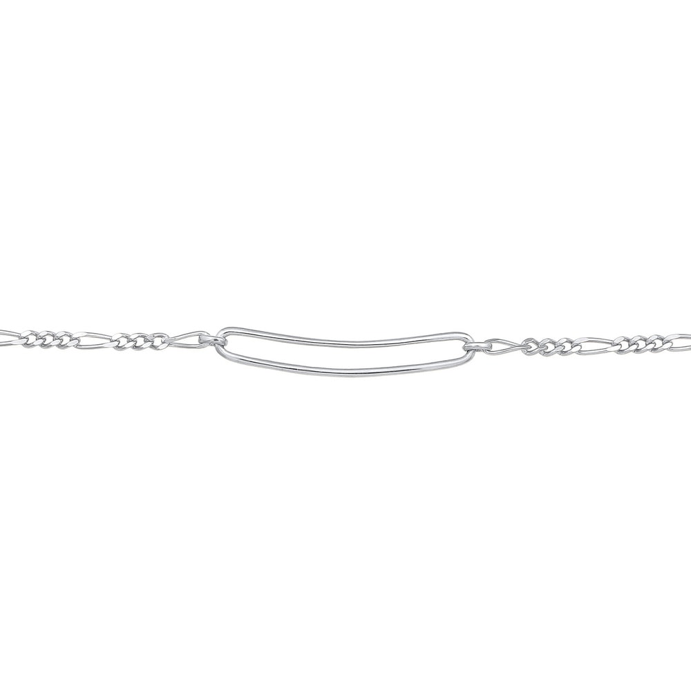 Elli PREMIUM Elli PREMIUM Collier Femmes Pendentif Ovale Figaro Tendance en Argent Sterling 92 collier
