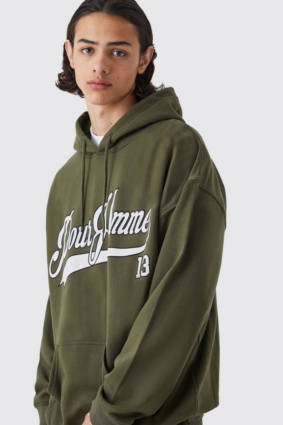 Oversize Hoodie mit Pour Homme Print