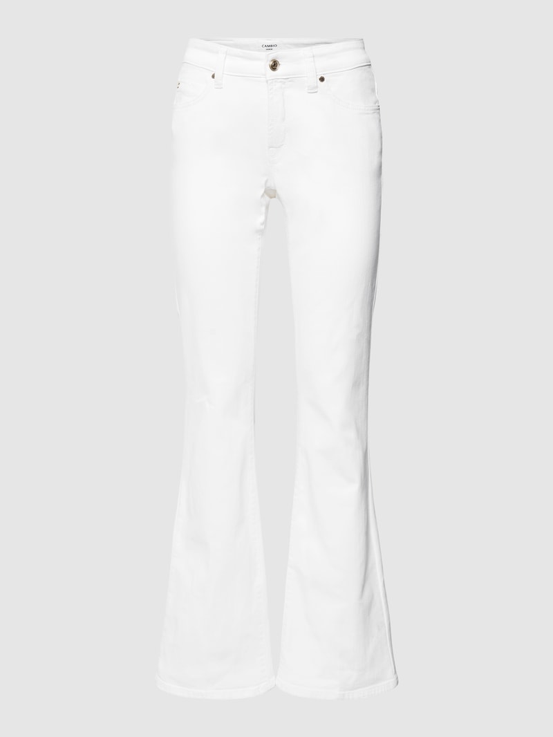 Flared Cut Jeans im 5-Pocket-Design Modell 'PARIS' in weiß
