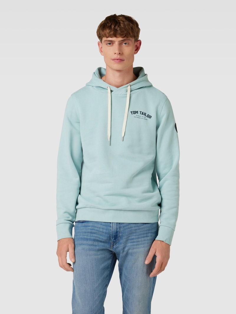 Hoodie mit Label-Detail in mint